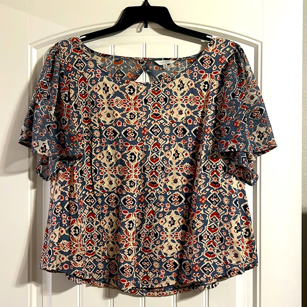 Lucky Brand Women’s 3XL Graphic Print Blouse